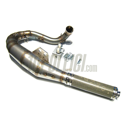 Racing exhaust SIP PERFORMANCE Vespa PX200, Rally180-200, Cosa 200, kevlar silencer, fits with spare wheel