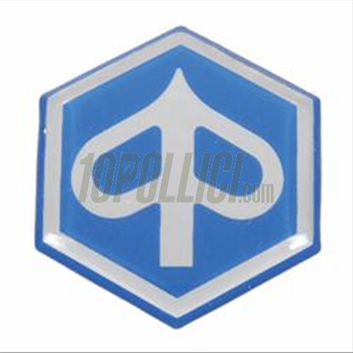 Emblem PIAGGIO Hexagon, for Vespa PX, adhesive, 32mm