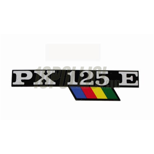 Badge PX125E for side panels Vespa PX 125 E Arcobaleno
