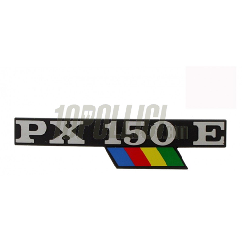 Targhetta PX150E per cofani laterali Vespa PX 150 E Arcobaleno