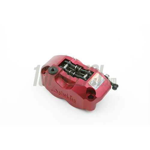 Pinza freno radiale ADELIN, 4 pistoncini, interasse fori 82mm, rossa