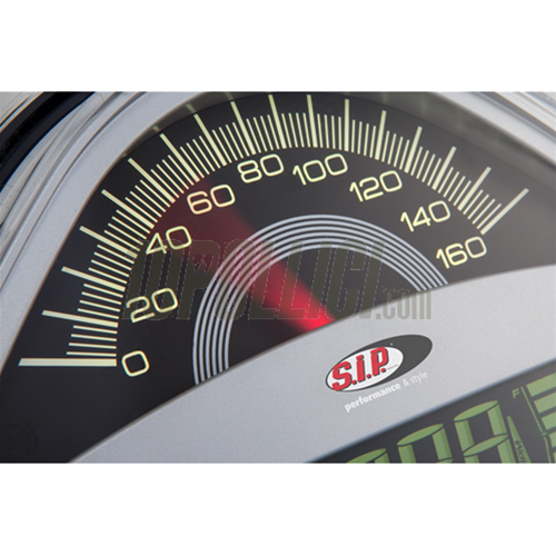 Speedometer rev counter SIP for Vespa 125-300cc GTS, GTS Super '14, 160Km/h-mph, 16.000rpm, face silver, white numbers