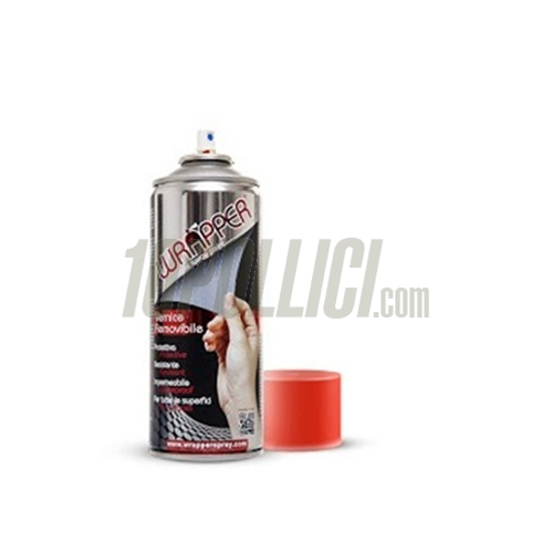 Vernice spray WRAPPER removibile - rosso fluo