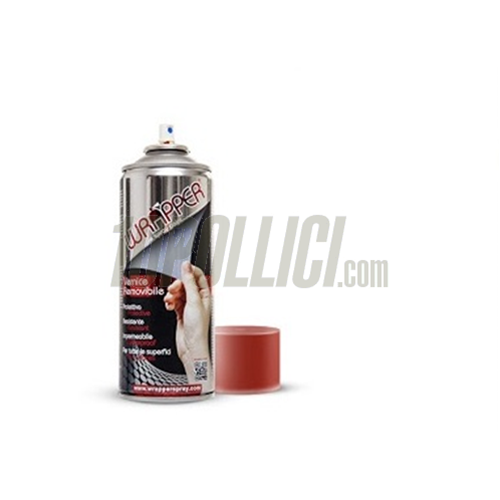 Spray paint WRAPPER removable - traffic red