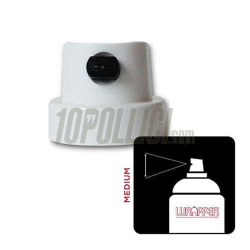 Can nozzle, white, wide spray to 10cm
