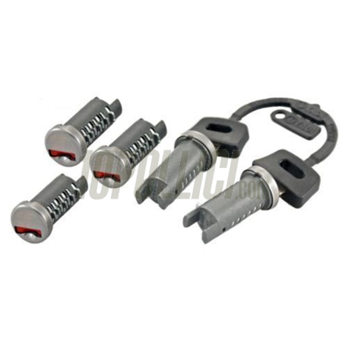 Cylinder locks ZADI ignition, seat, glove box, sidepanels, for Vespa PK 50-125, S, XL, XL2, Automatica, PX Arcobaleno - 5 pcs, 2 keys