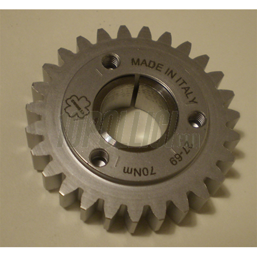 Primary driven gear CRIMAZ 29 cogs for primary 29-67 straight cogs Vespa 50, 90, 125 ET3 Primavera, PK, with cone