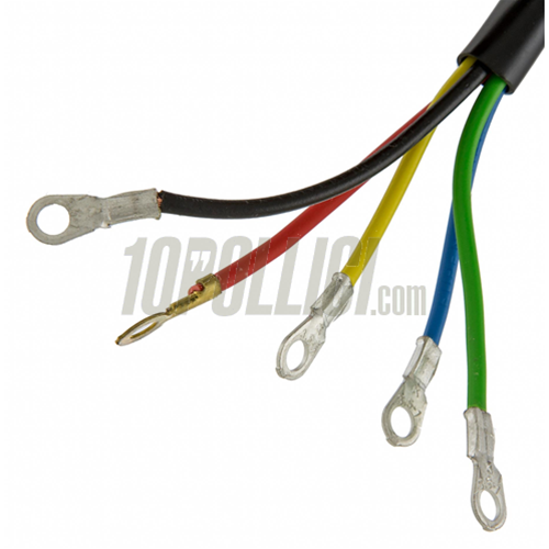 Piatto statore SIP per Vespa 90 2°, R, SS, 125 VMA, Primavera, anche per Vespa 50 N, L, R, Special, SS, per bobina esterna, con puntine lunghe, 5 cavi, 3 bobine, 6V/25W, per luce stop/abbaglianti