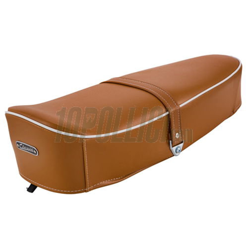 Seat SIP "Classic" for Vespa 50, Special, 90, 125 ET3 Primavera - LIGHT BROWN