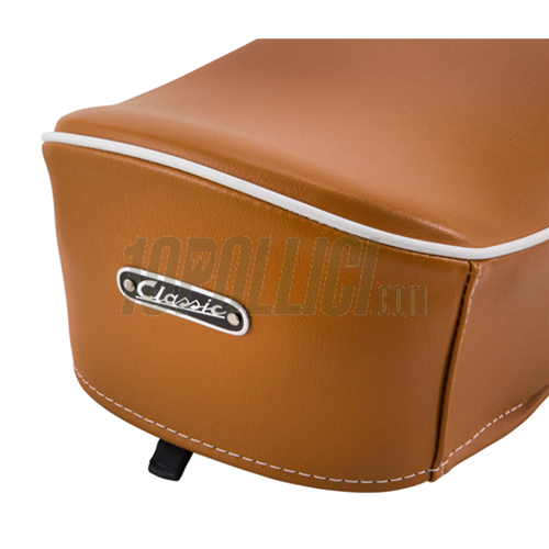 Seat SIP "Classic" for Vespa 50, Special, 90, 125 ET3 Primavera - LIGHT BROWN