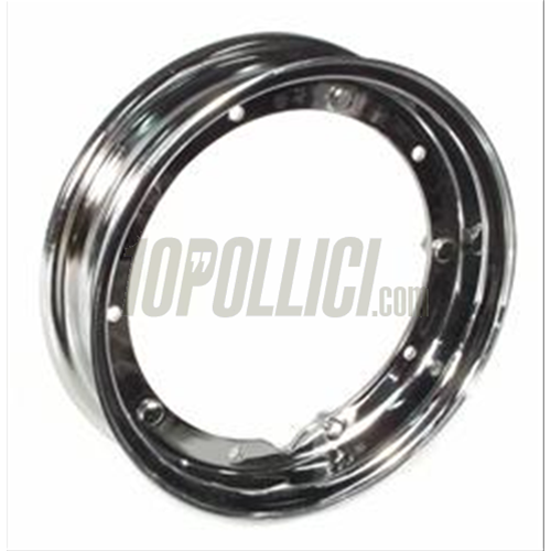Steel wheel rim 2.25-10 decomposable chromed Vespa 160 GS, 180 SS