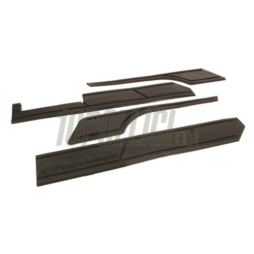 Decorative trims sidepanel UTAH for Vespa PX, plastic, black