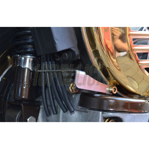 Holding Plate MRP overflow tubes, carburetor for Vespa VNA, VBA, TS, GT, Sprint, Super, 160 GS, 180 SS, Rally, PX, PE, Lusso, T5, Cosa, stainless steel, incl. tube (Ø 4mm/7mm)