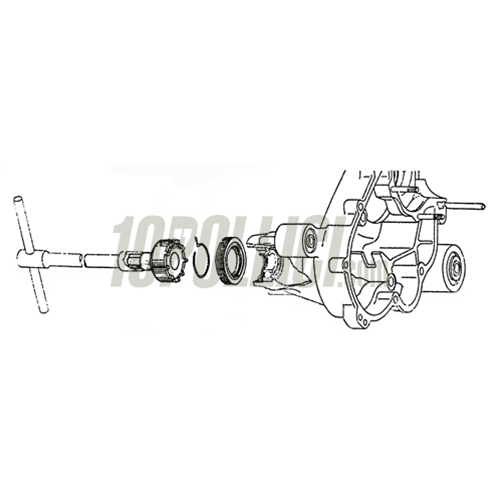 Castle Nut Tool SIP for castle nut bearing drive shaft for Vespa 160 GS, 180 SS, Ø 51,0 mm, 2x9 pins, 3mm/5mm