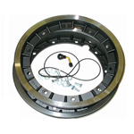 Alloy wheel rim FA Italia "RUSH" black 2.10-10 Tubeless decomposable