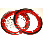 Alloy wheel rim FA Italia "RUSH" red 2.10-10 Tubeless decomposable