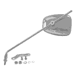 Mirror trapezoidal chrome - Left and Right