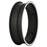 Alloy wheel rim SIP black with polished edge 2.25-10 tubeless Vespa 160 GS, 180 SS
