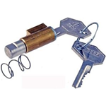 Steering lock ZADI for Vespa 50, 125 ET3 Primavera, PX, l 38 mm, metal, upper collar: 6mm