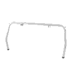 Cavalletto centrale Vespa 125 VM1-2T, VL1-2T, con ruote da 8", Ø15mm, zincato