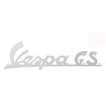 Badge Vespa GS for legshield, Vespa 150 GS, aluminium