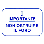 Sticker "NON OSTRUIRE IL FORO", blue