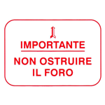 Sticker "NON OSTRUIRE IL FORO", red