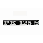 Targhetta PK125S per cofani laterali Vespa PK 125 S