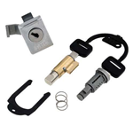 Kit serrature bloccasterzo, bauletto portaoggetti e sella ZADI per Vespa PX, larghezza guida bloccasterzo: 4mm