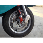 Disc brake CRIMAZ 2.0, front, Vespa 50, 125 Primavera, ET3 with CNC suspension arm - black brake caliper