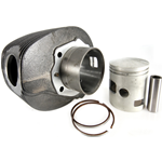 Kit cilindro PIAGGIO by SIP 200cc per Vespa 180 Rally, Ø 66,5mm, ghisa, 3 travasi, corsa 57mm, 2 fasce elastiche, senza testa